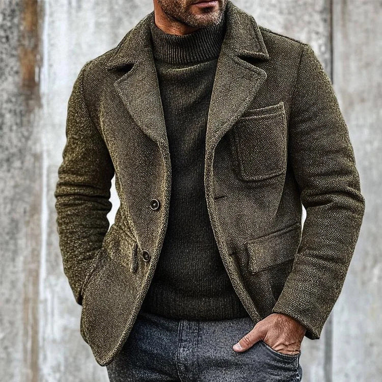 Dennis - Men's Textured Patch Pocket Jacket