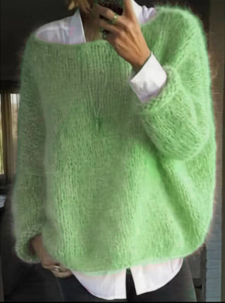 Women's Oversized Knit Jumper | Soft Fluffy Texture