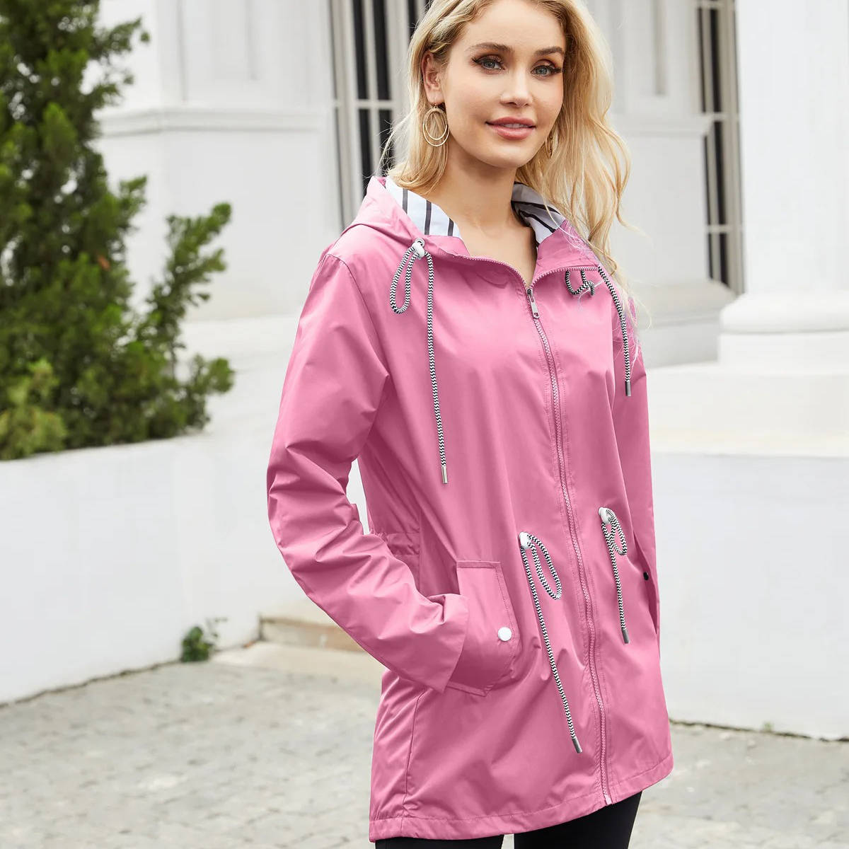 Women's Lightweight Rain Jacket with Hood