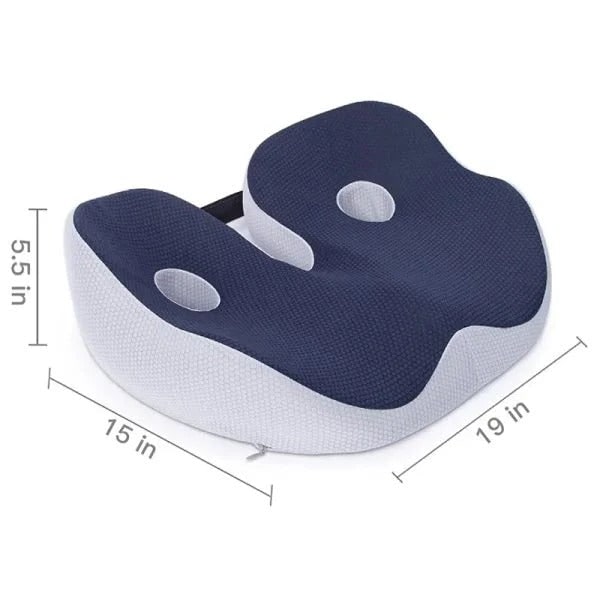 Desk Chair Seat Cushion with Memory Foam Ergonomic Design and Pressure Relief