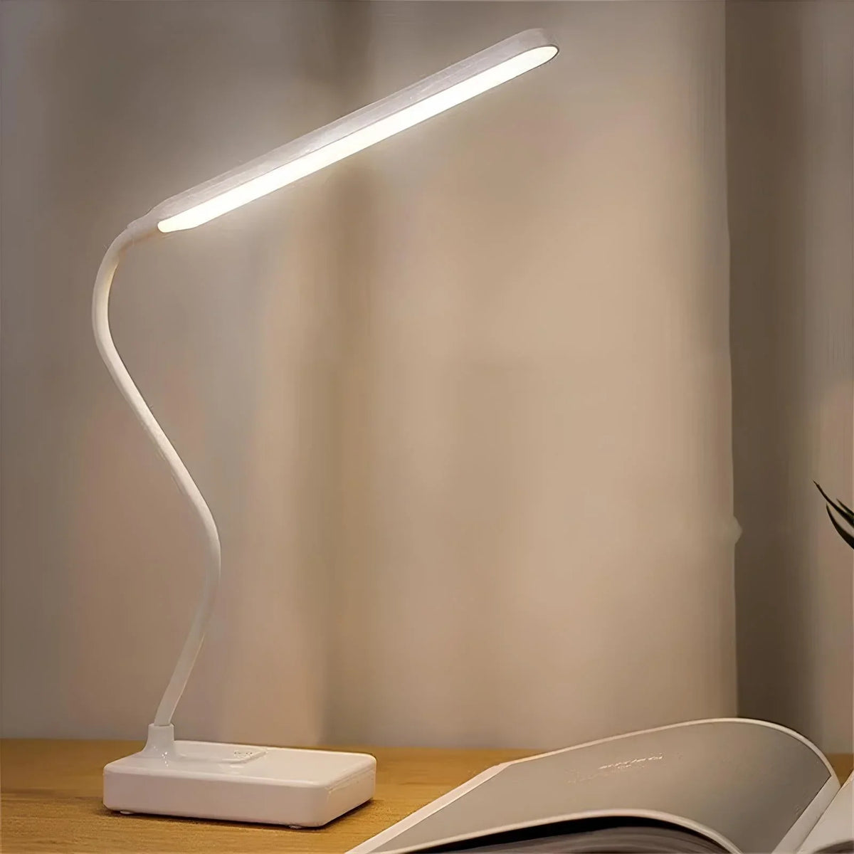 Desk Lamp | Flexible Arm & Dimmable 3-Color | USB Rechargeable & Plug-In