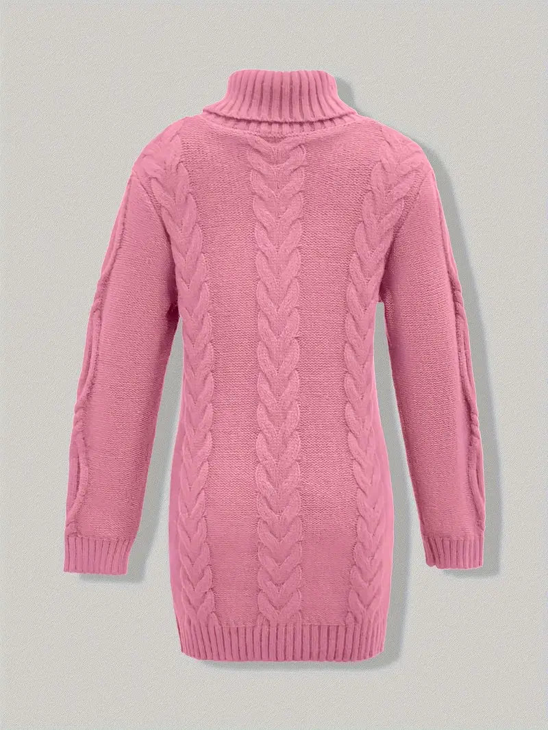 Helena | Oversized Cable Knit Turtleneck Sweater