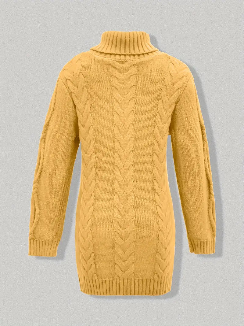 Helena | Oversized Cable Knit Turtleneck Sweater
