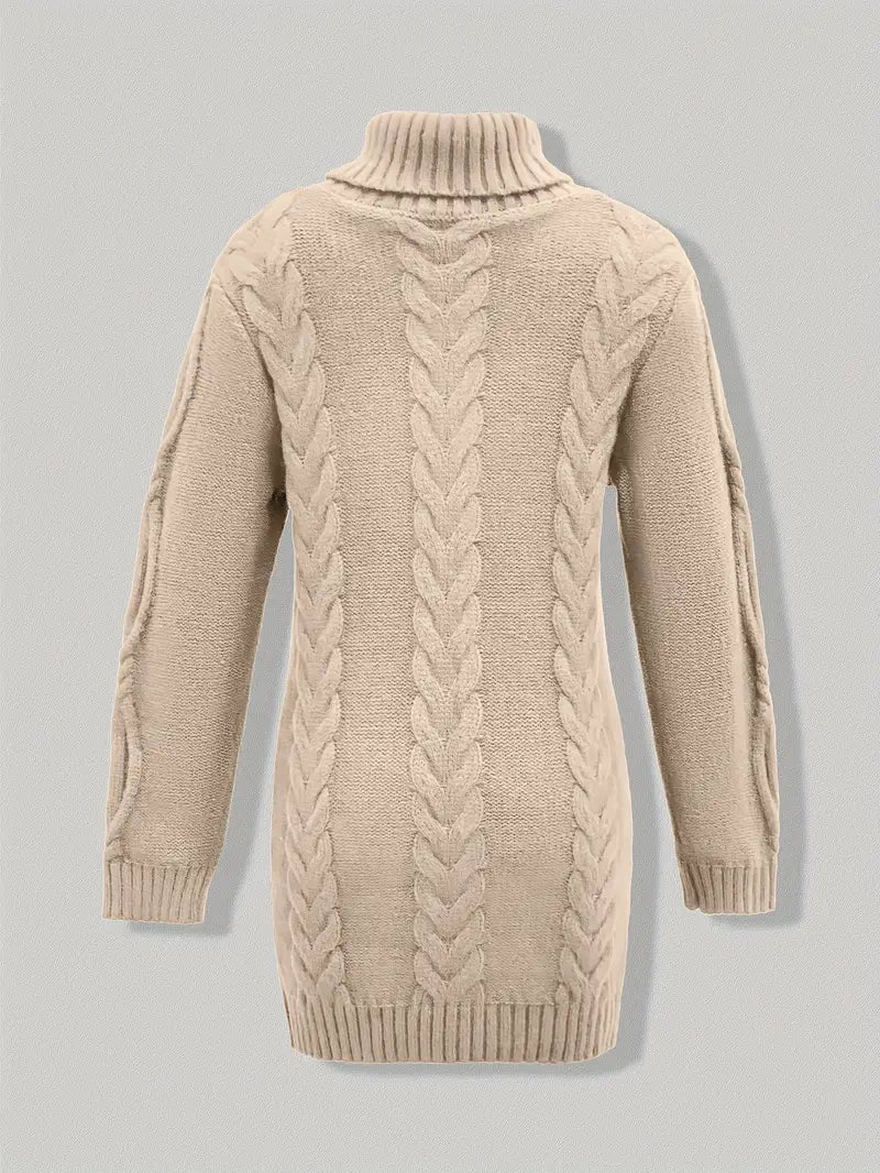 Helena | Oversized Cable Knit Turtleneck Sweater