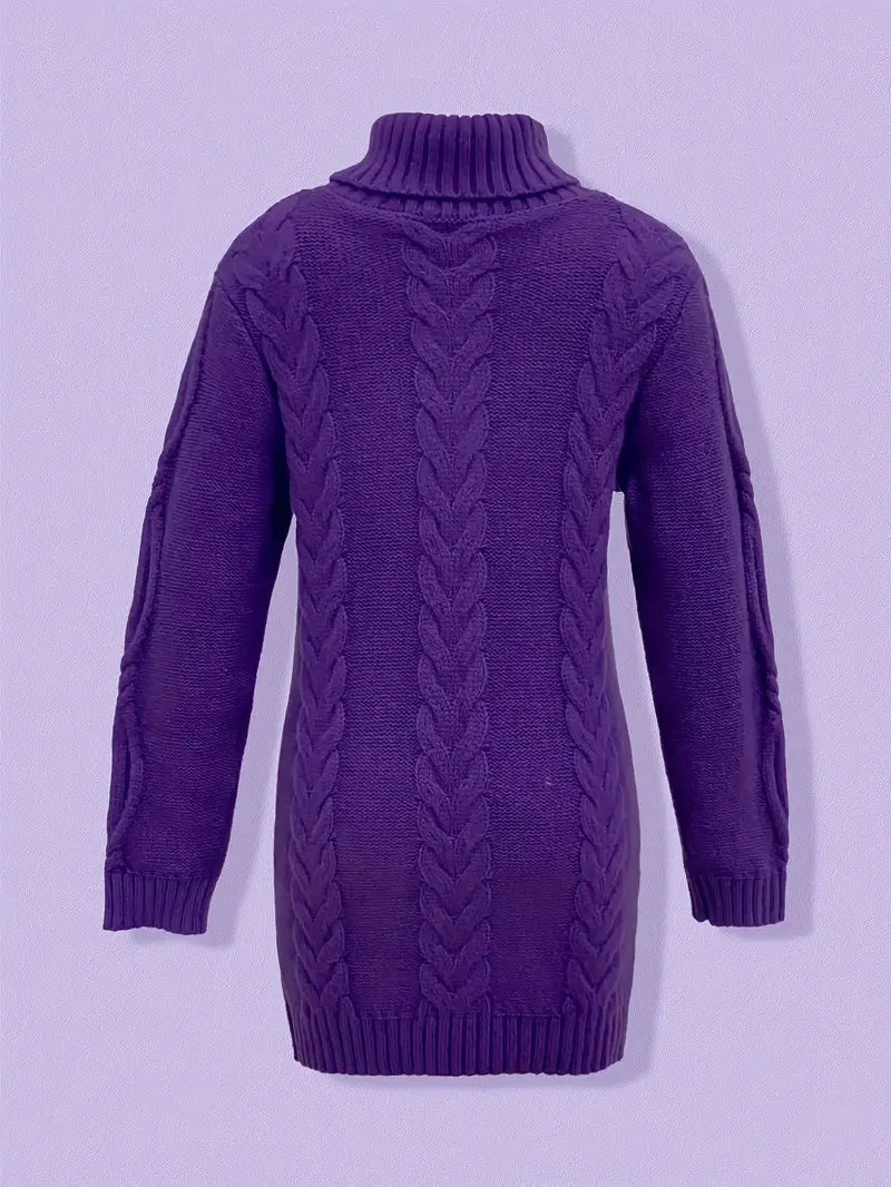 Helena | Oversized Cable Knit Turtleneck Sweater