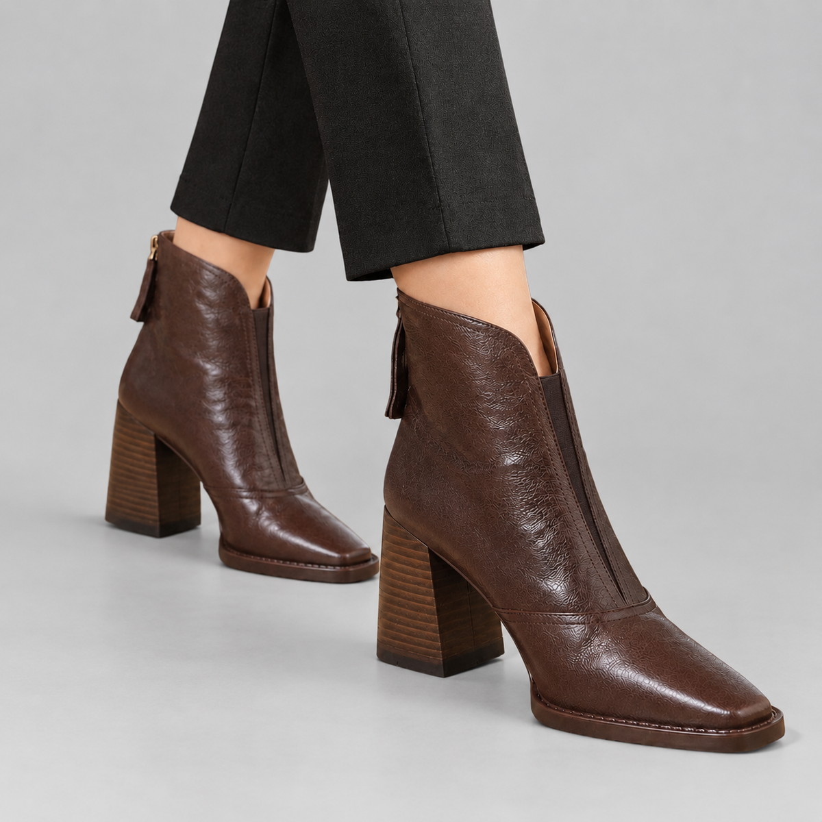 Diane - Women's Ankle Boots with Back Zip