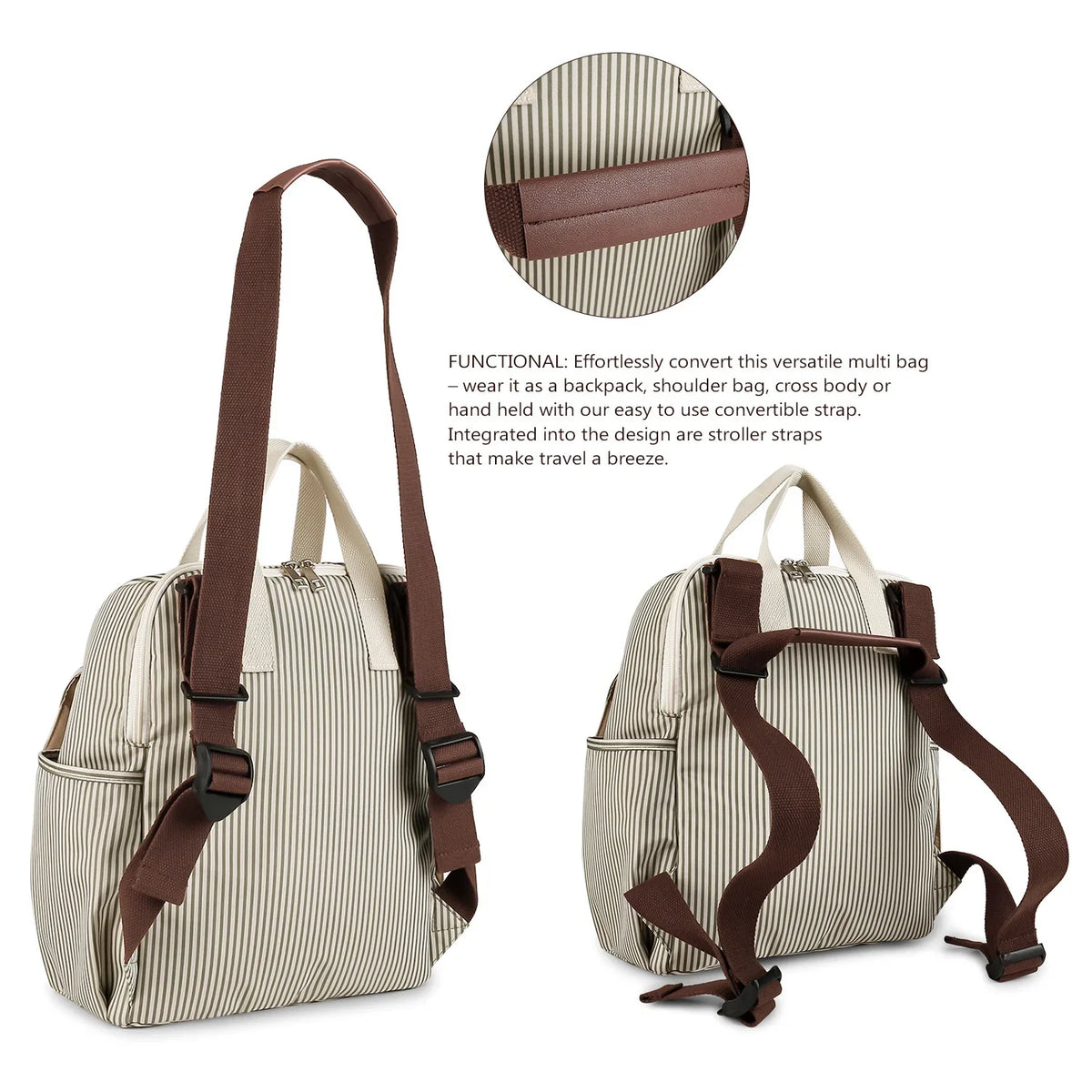 Diaper Backpack | Integrated Changing Mat & Organizer Pockets
