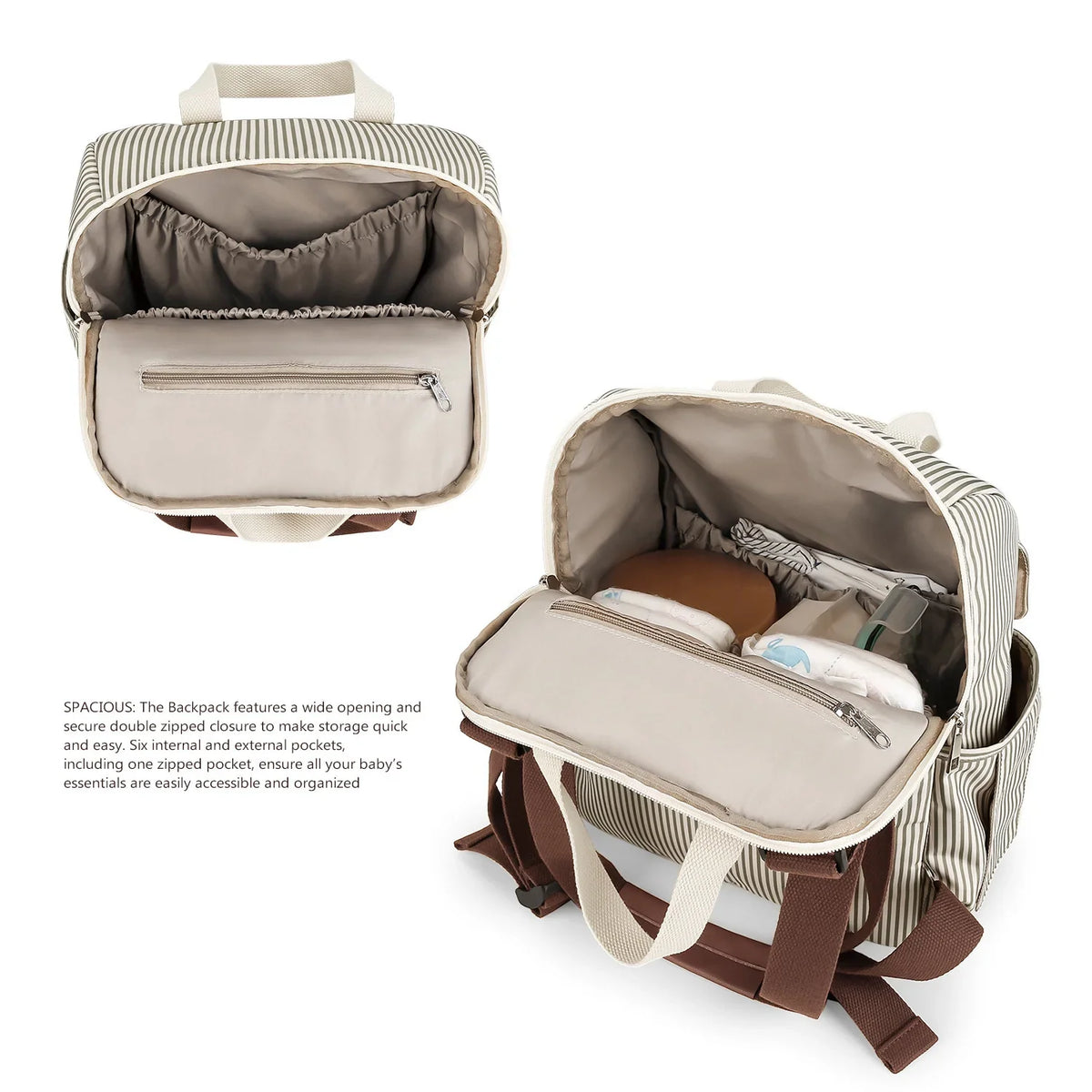 Diaper Backpack | Integrated Changing Mat & Organizer Pockets