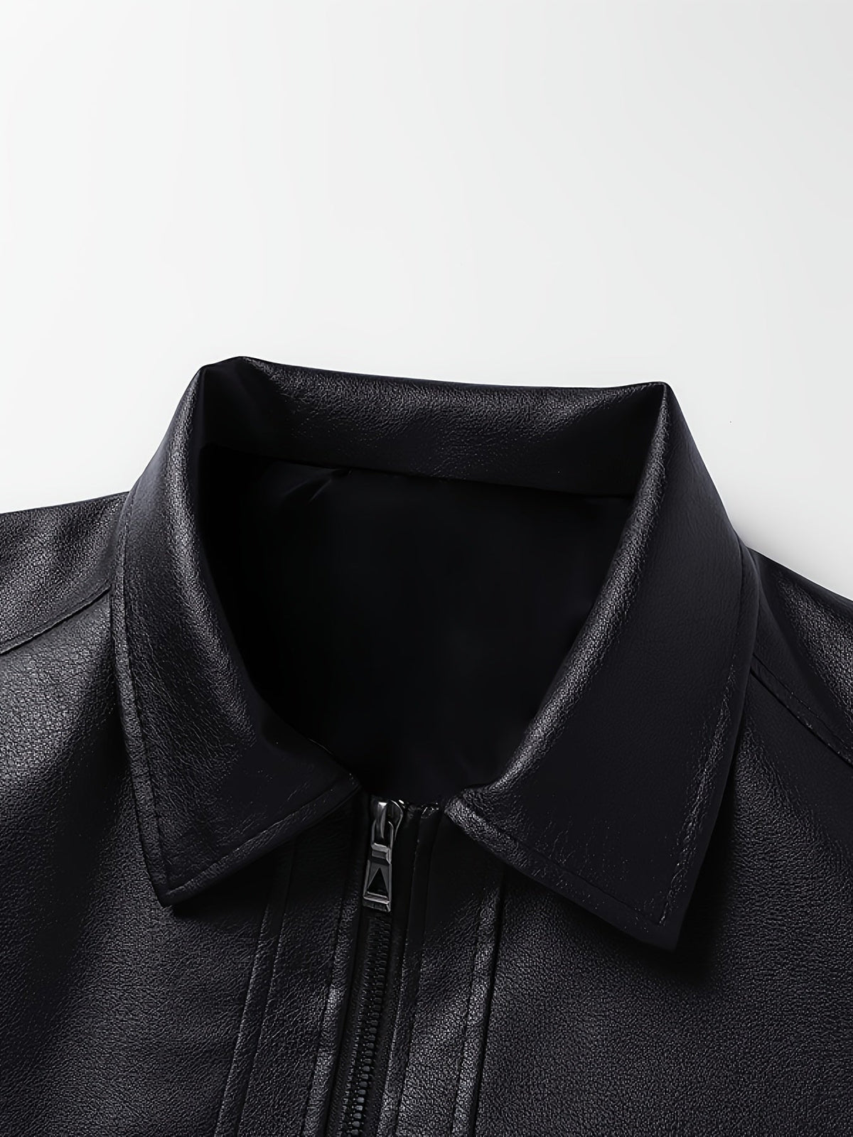 William | Men's Faux Leather Jacket Moto Biker Zip Up