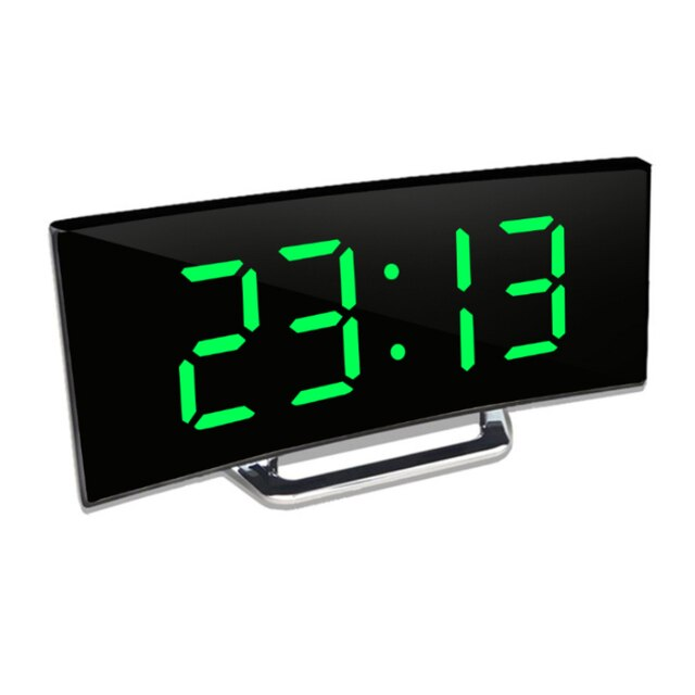 Digital Alarm Clock with Mirror Face and Auto Dimming LED Display