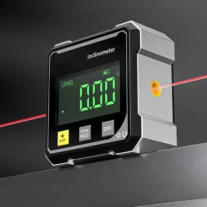 Digital Angle Finder with Measurement Protractor and Level Magnetic Base Laser