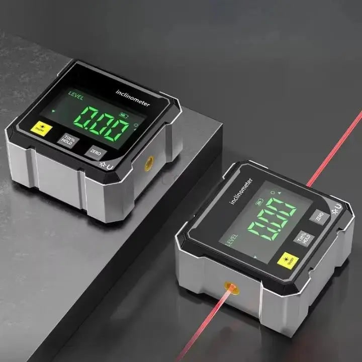 Digital Angle Finder with Measurement Protractor and Level Magnetic Base Laser