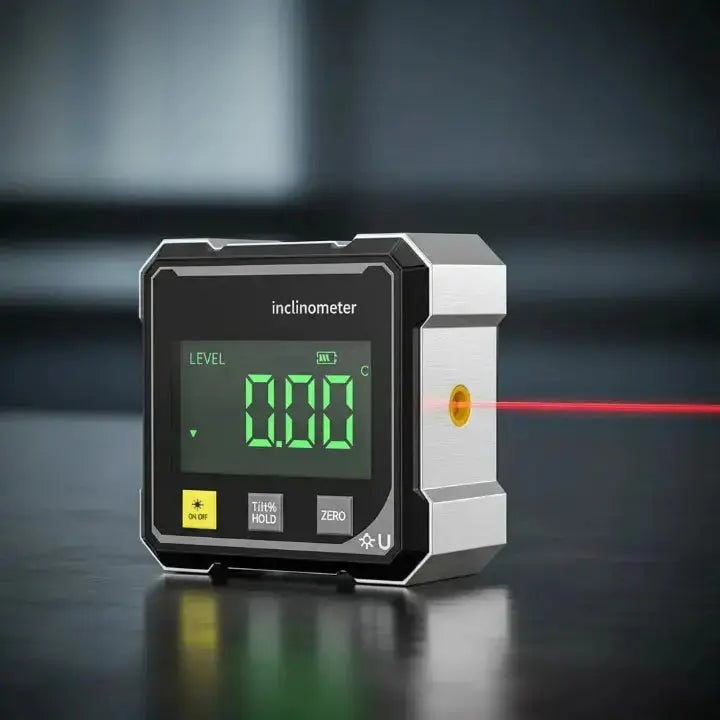 Digital Angle Finder with Measurement Protractor and Level Magnetic Base Laser