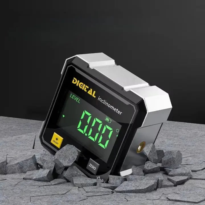 Digital Angle Finder with Measurement Protractor and Level Magnetic Base Laser