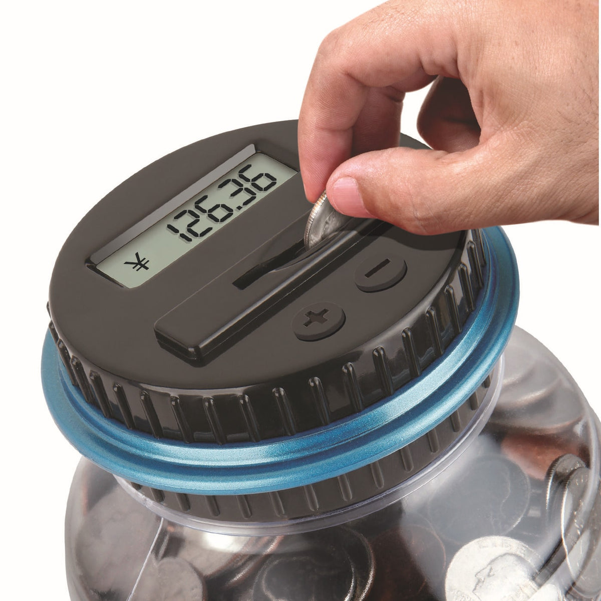 Wooden Digital Coin Bank with LCD Screen and Large-Capacity Money Counting