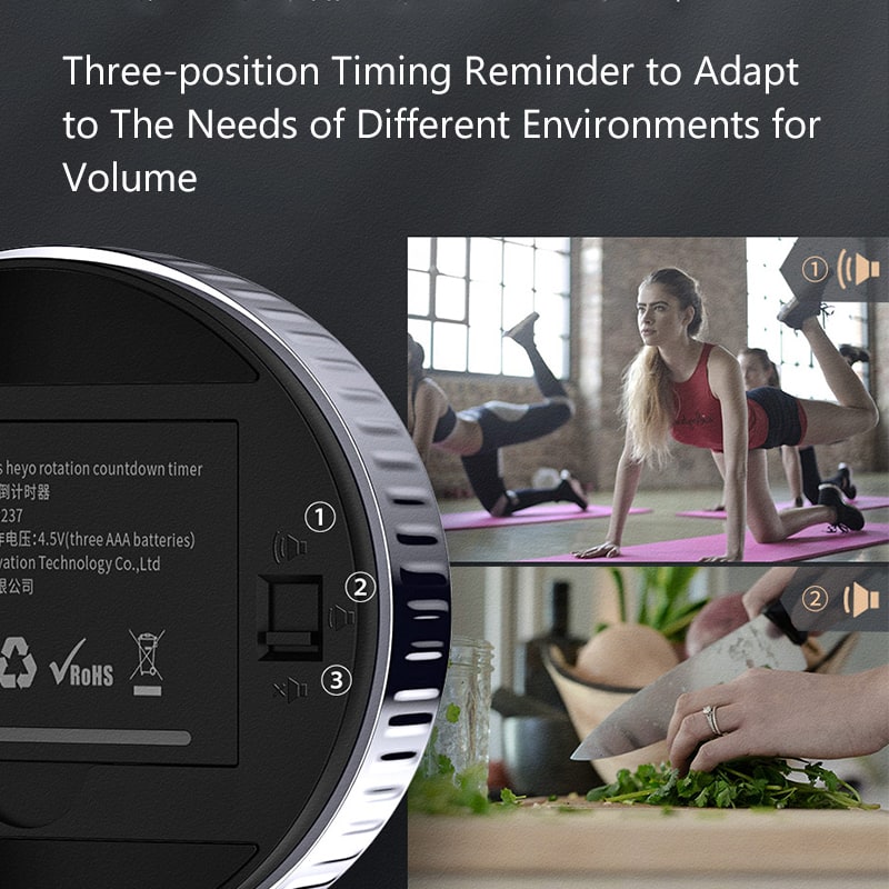 Digital Kitchen Timer with 10 30 Minute Countdown and Magnetic Rotating Bezel