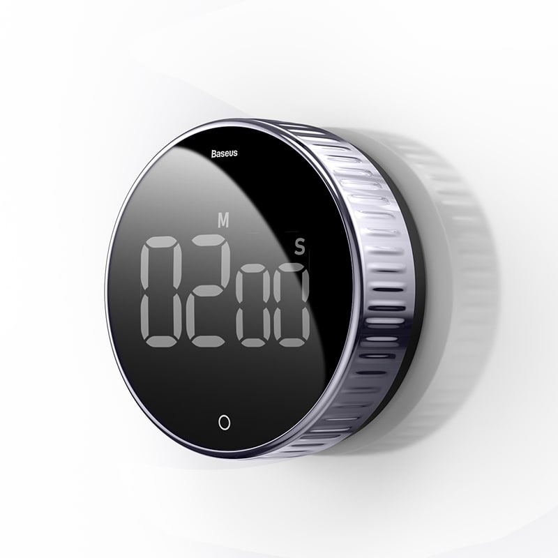 Digital Kitchen Timer with 10 30 Minute Countdown and Magnetic Rotating Bezel