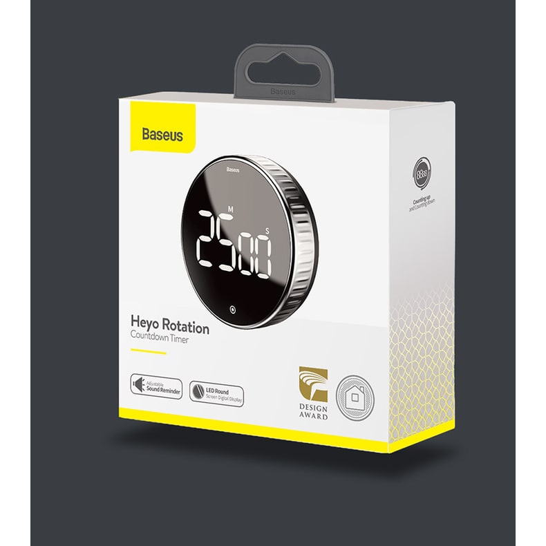 Digital Kitchen Timer with 10 30 Minute Countdown and Magnetic Rotating Bezel
