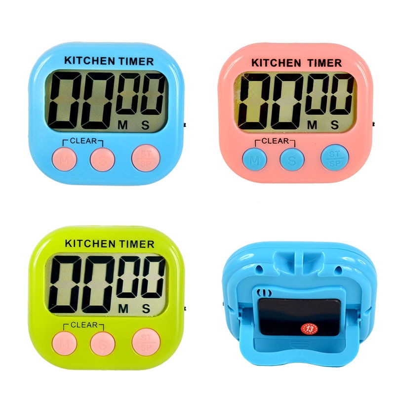 Digital Kitchen Timer with 30 Minute Countdown and Magnetic Back