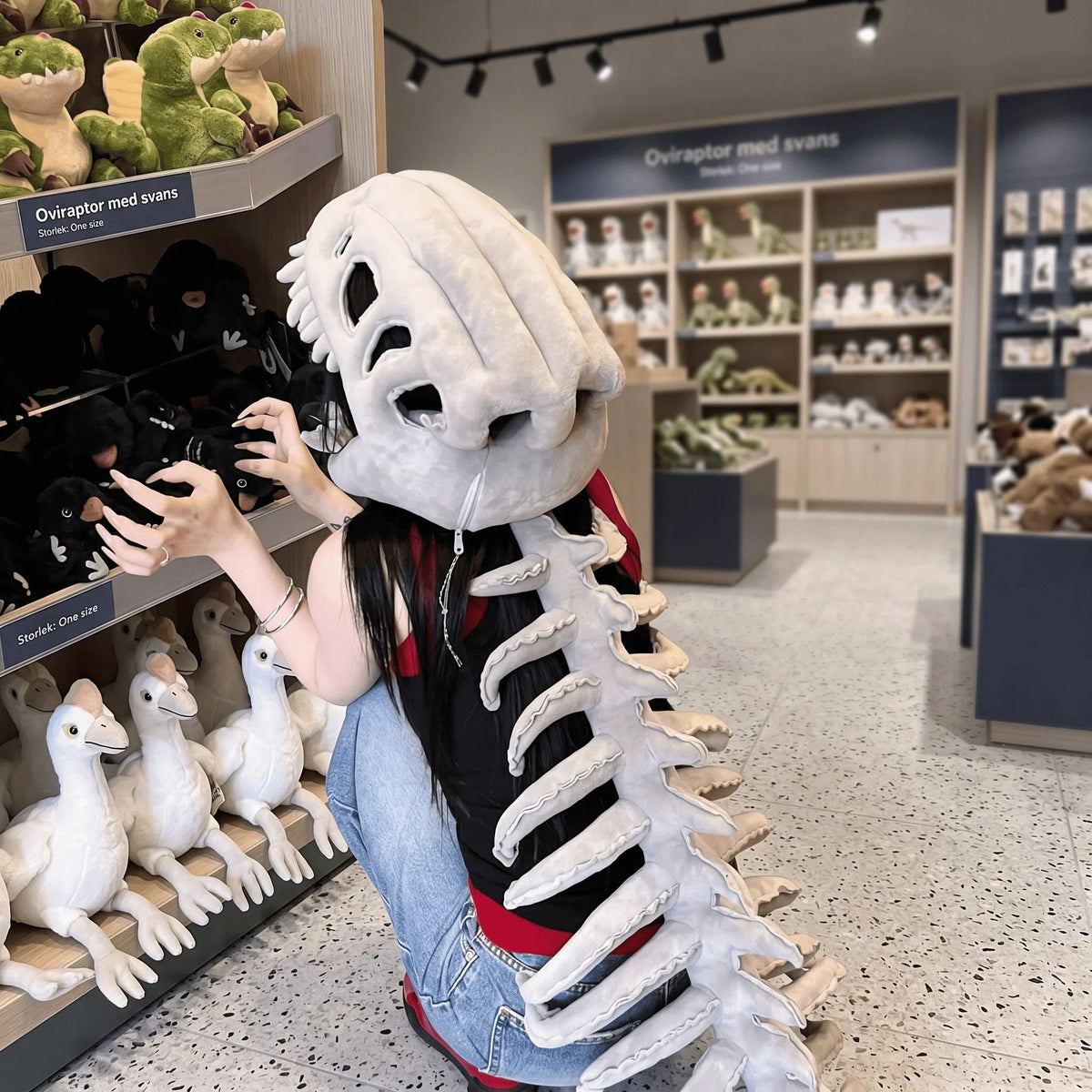 Dinosaur Hat | Realistic Skeleton & Machine Washable Plush | Child & Adult Sizes