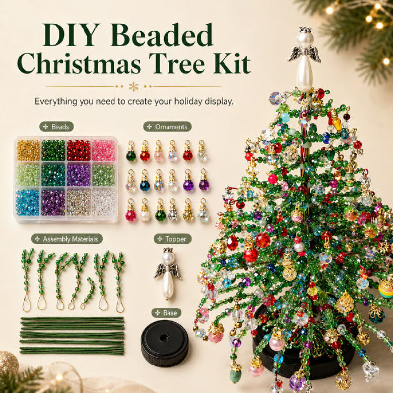 DIY Beaded Christmas Tree Kit – Sparkling Holiday Decoration