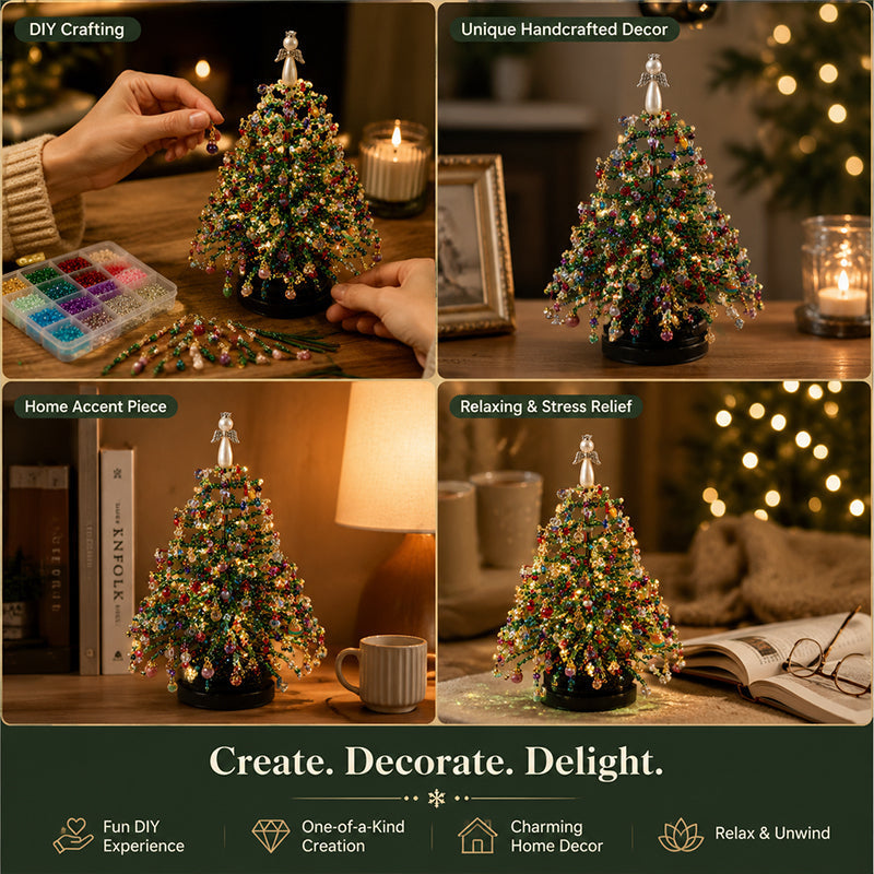 DIY Beaded Christmas Tree Kit – Sparkling Holiday Decoration