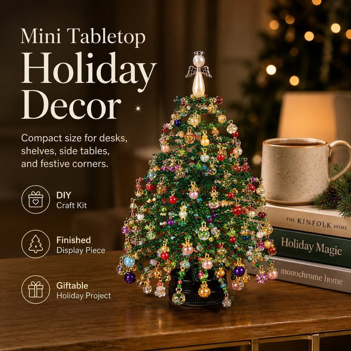 DIY Lighted Holiday Tabletop Tree Kit
