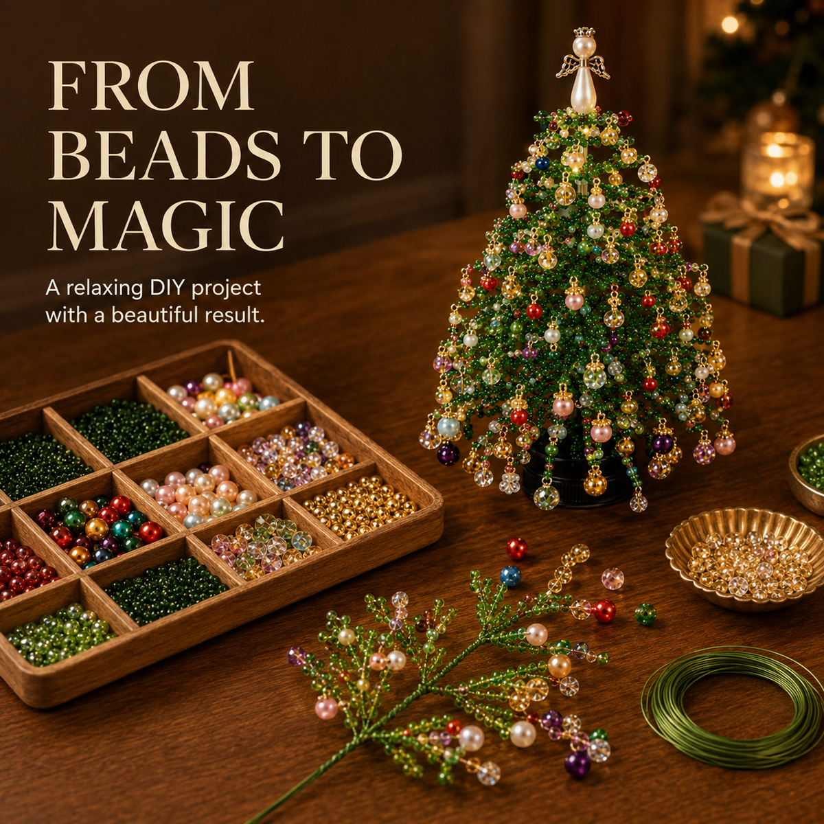 DIY Lighted Holiday Tabletop Tree Kit