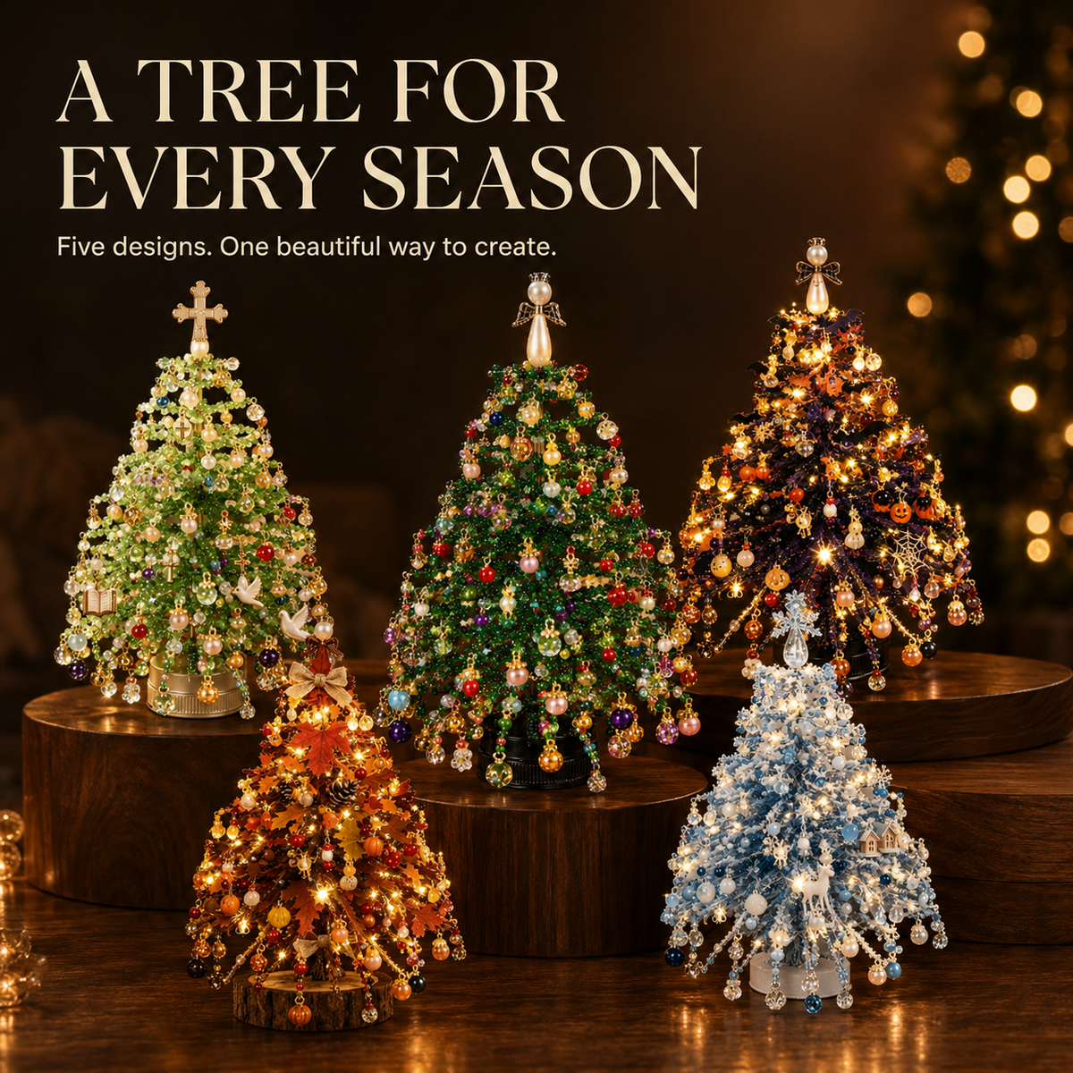 DIY Lighted Holiday Tabletop Tree Kit