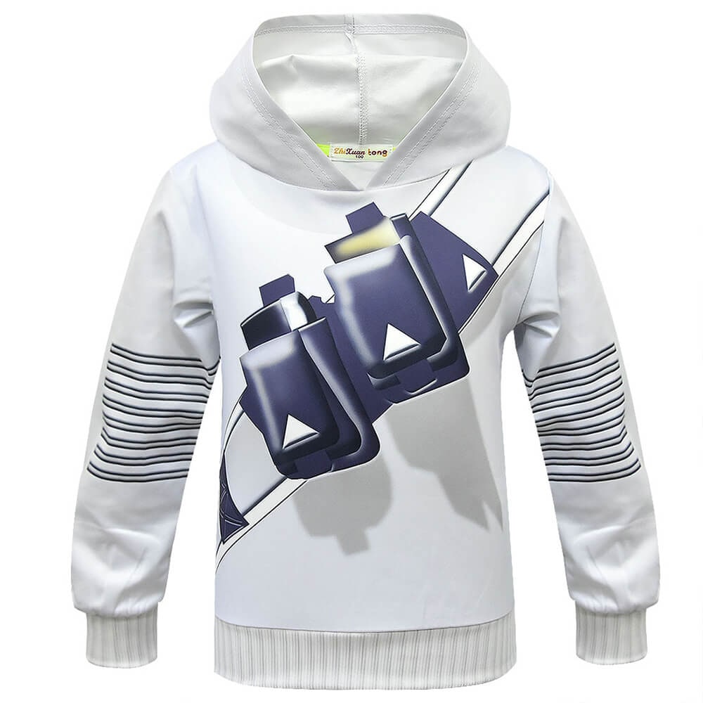 Dj Costume Hoodie and Sweatpants Set with LED Light-Up Mask