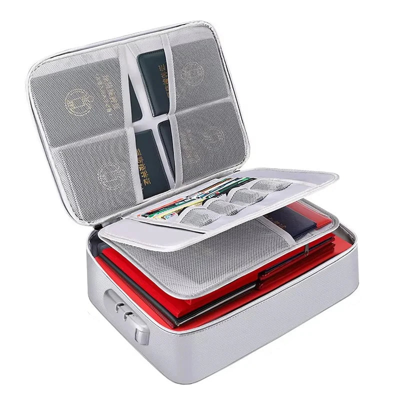 Document Organizer Bag | Fire-Resistant & Waterproof | Fits US Letter