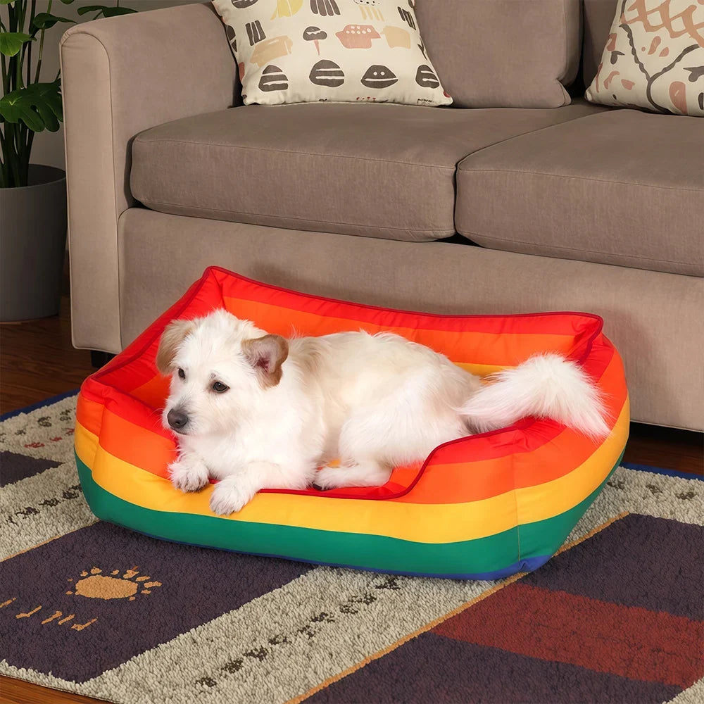 Dog Bed | Bone-Shaped Colorful & Machine-Washable