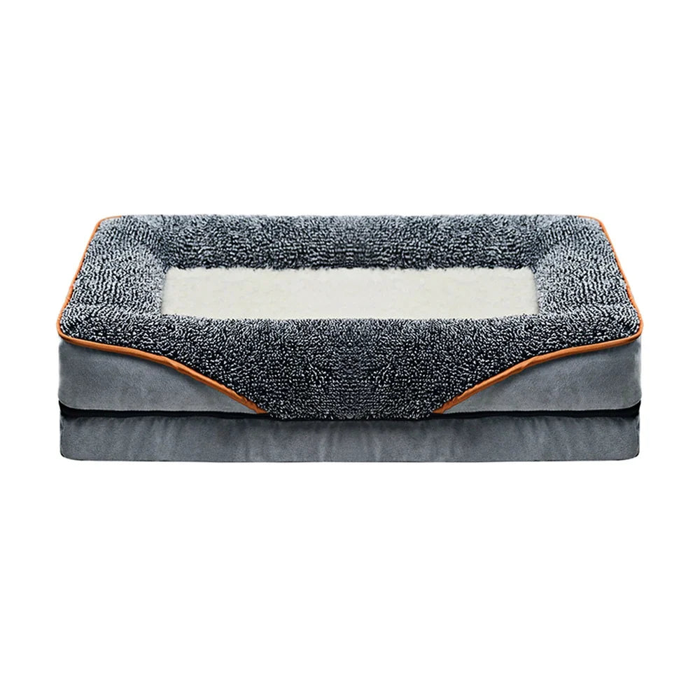 Dog Bed | Orthopedic Plush & High-Sided | Removable Washable Cover