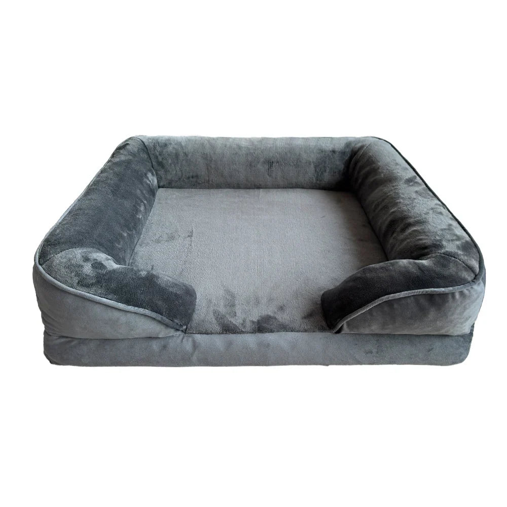 Dog Bed | Orthopedic Plush & High-Sided | Removable Washable Cover