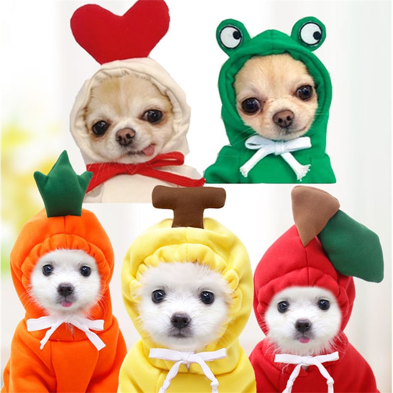 Dog Halloween Costume with Custom T-Shirt, Fleece Hoodie and Novelty Hood for Small Dogs