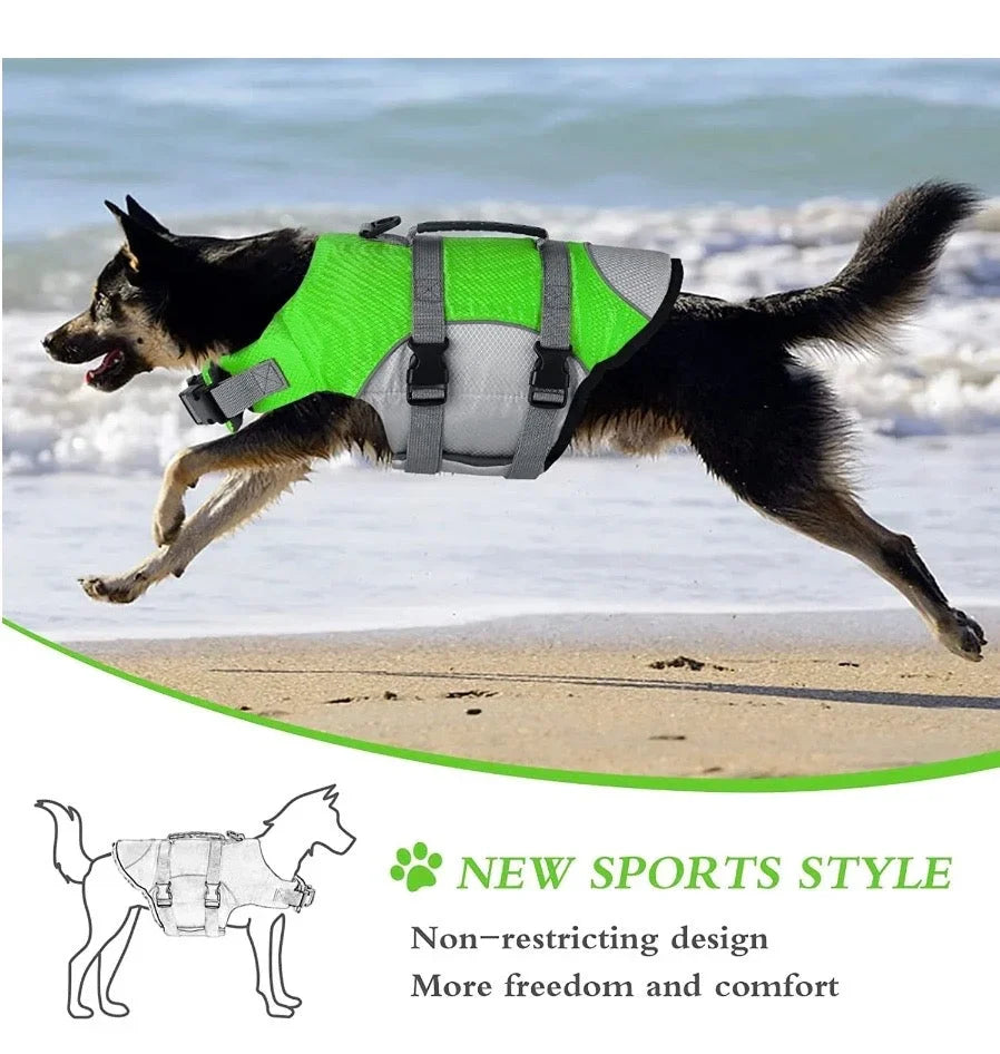 Dog Life Jacket | High Buoyancy, Reflective & Rescue Handle