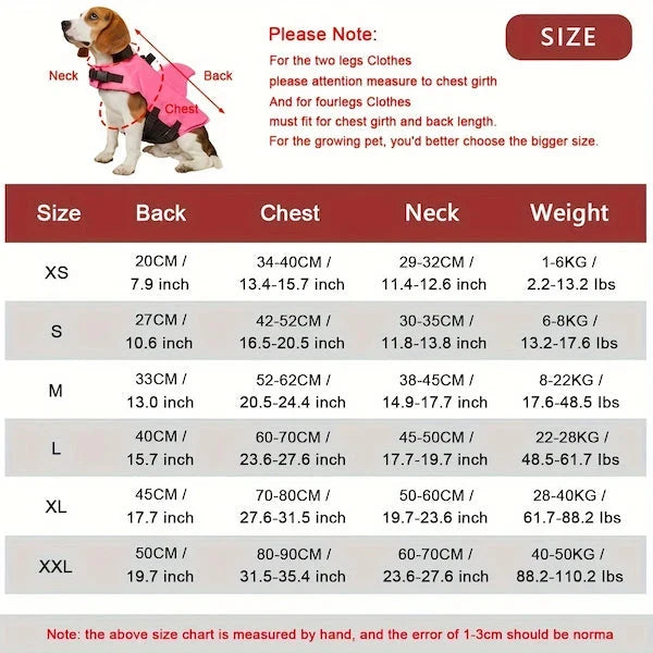 Dog Life Jacket | High Buoyancy, Reflective & Rescue Handle