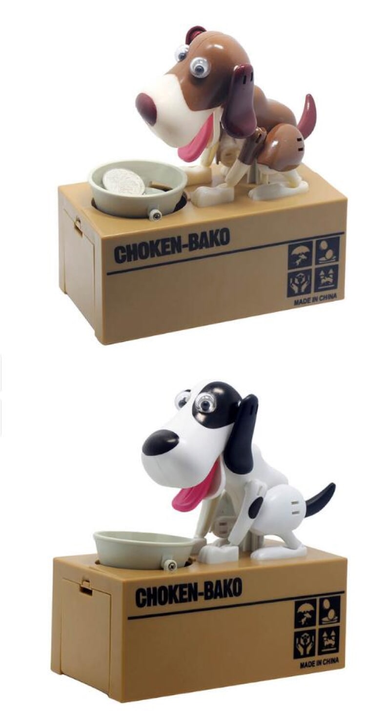 Large Robotic Dog Piggy Bank with Automatic Coin-Eating Action