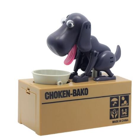 Large Robotic Dog Piggy Bank with Automatic Coin-Eating Action