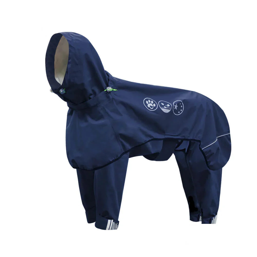 Dog Raincoat | Waterproof Hooded & Reflective Strips