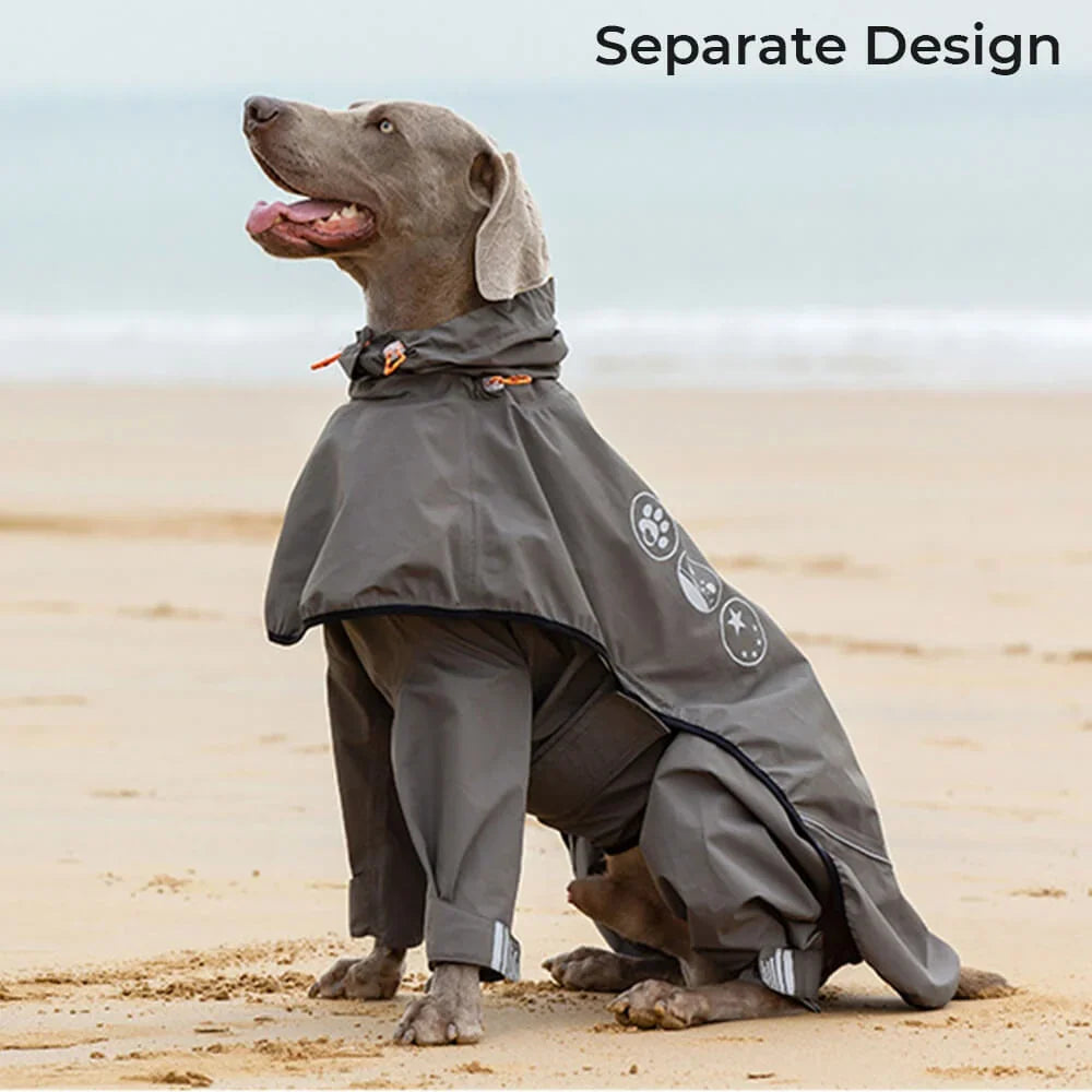 Dog Raincoat | Waterproof Hooded & Reflective Strips