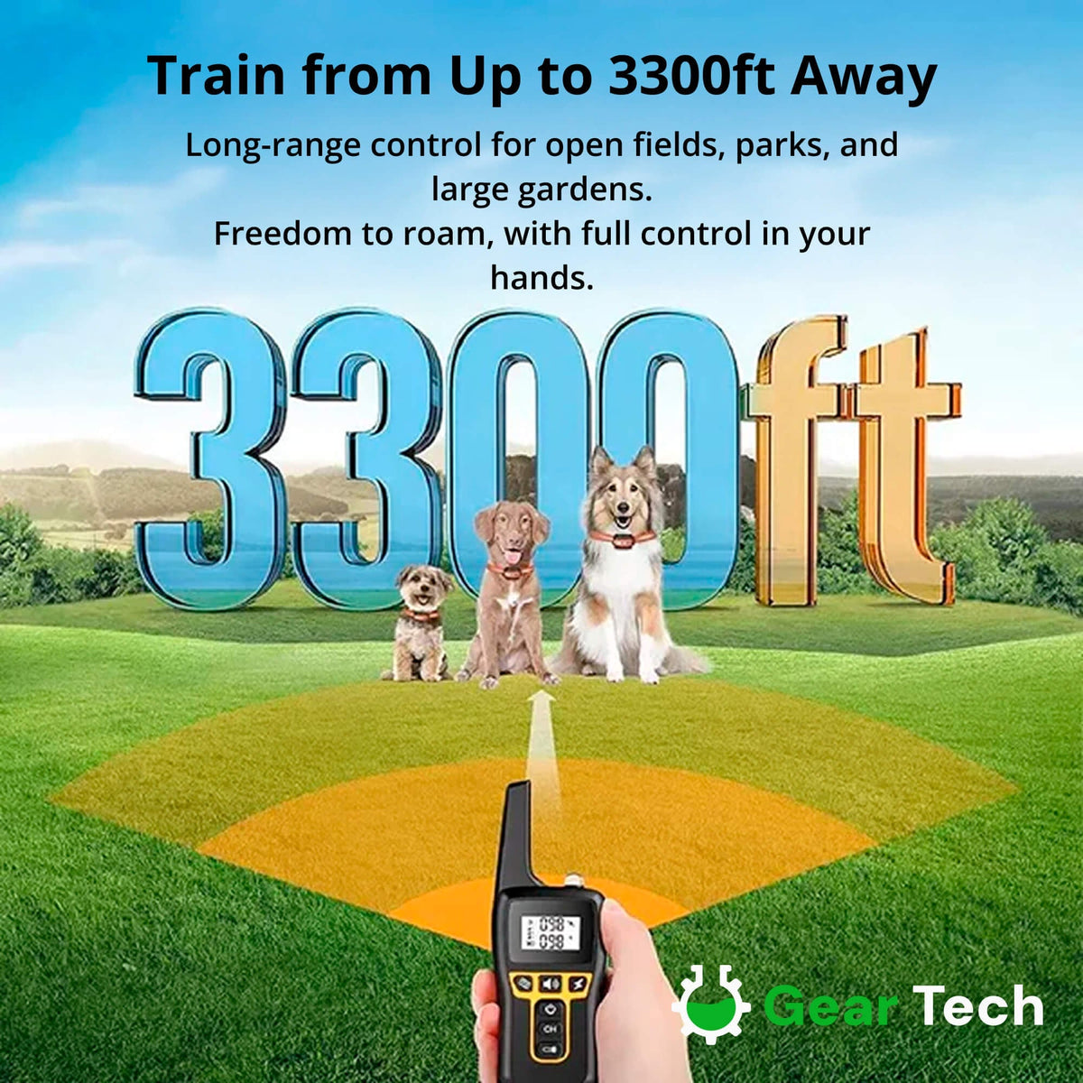 Dog Training Collar with Remote Control Waterproof Shock with Long Range
