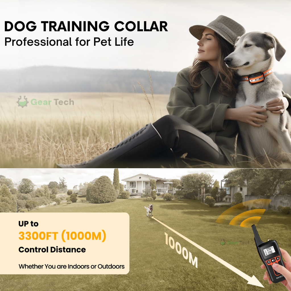 Dog Training Collar with Remote Control Waterproof Shock with Long Range