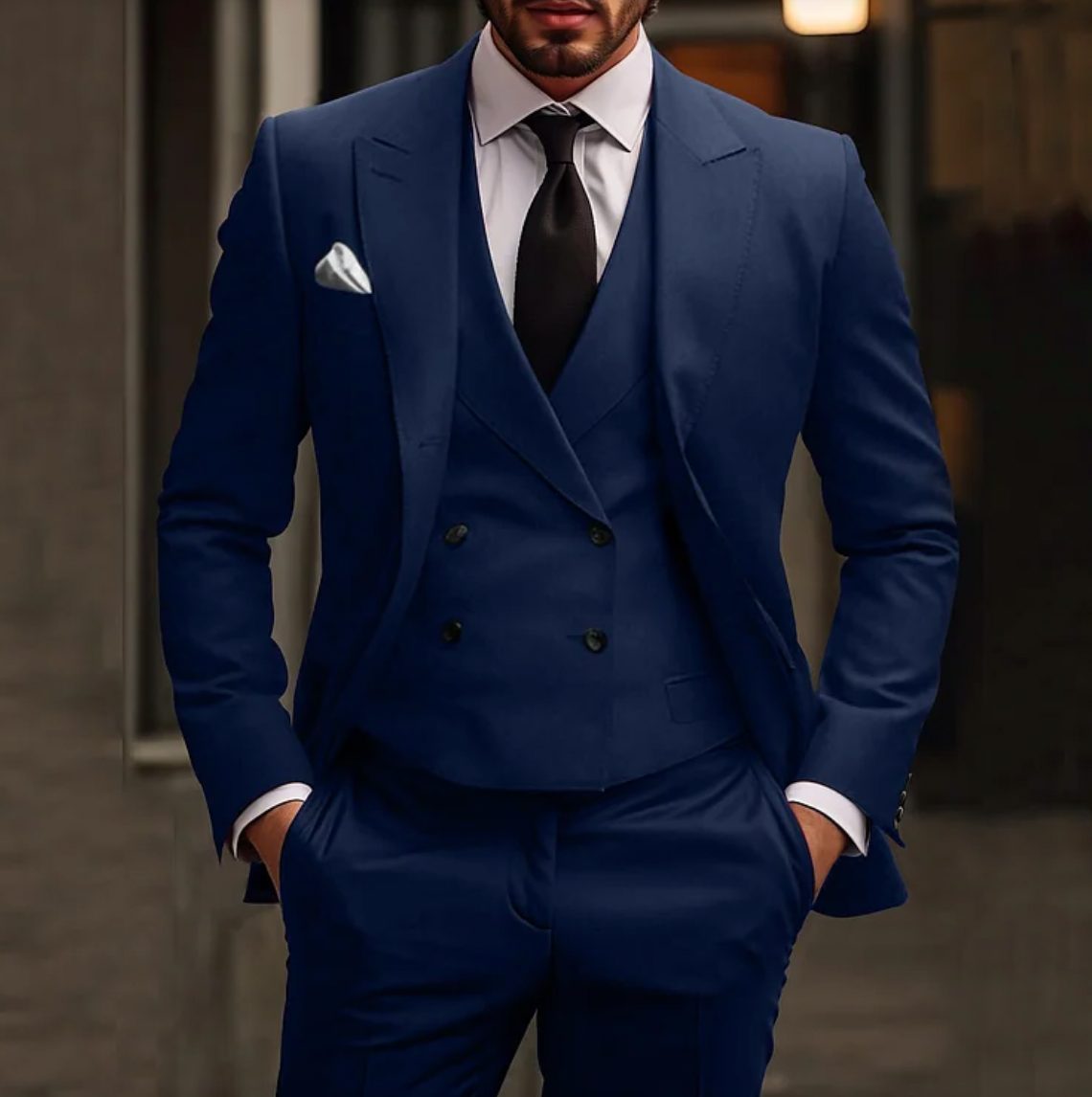 Double-Breasted Blazer Set for Men