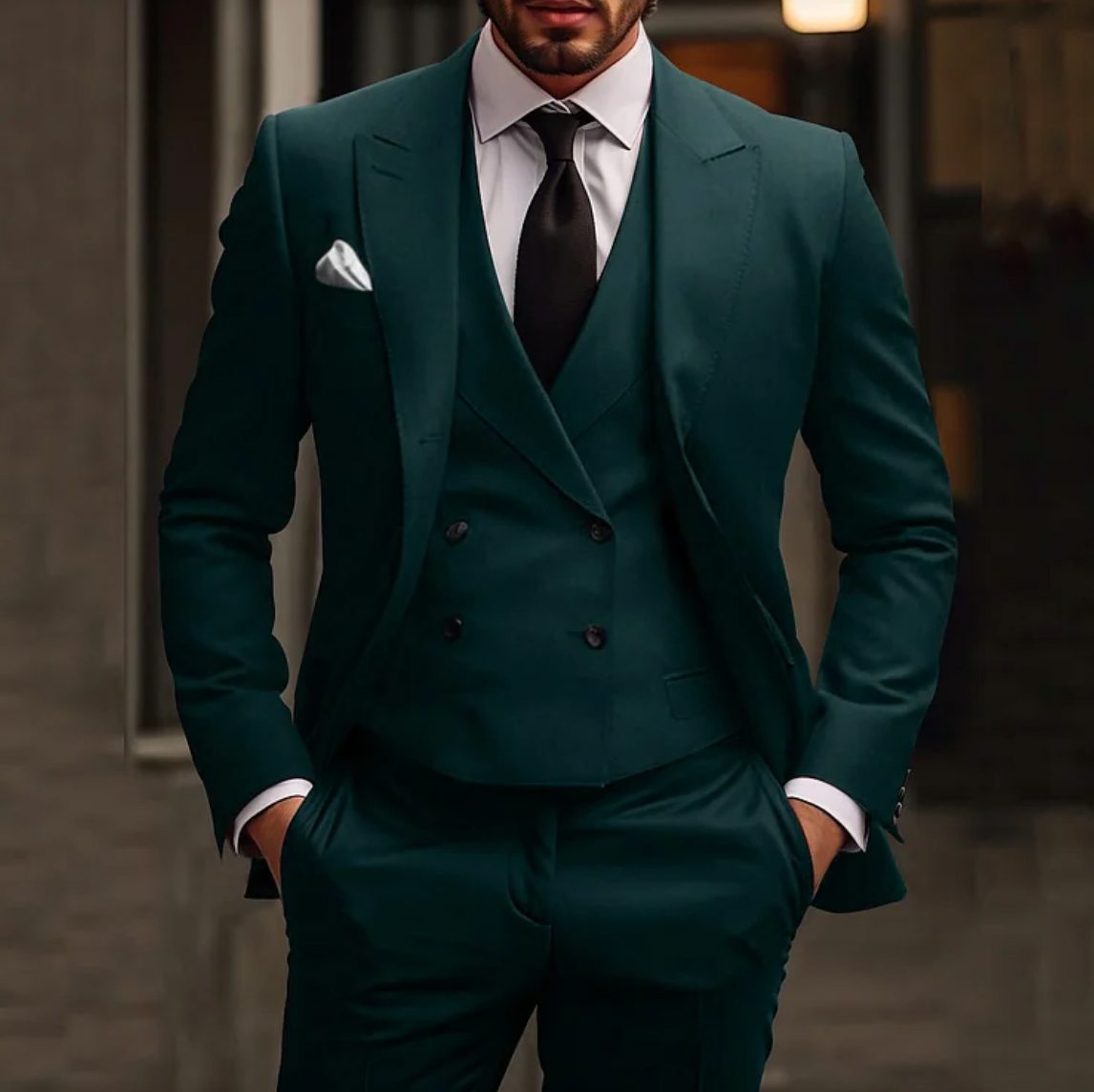 Double-Breasted Blazer Set for Men