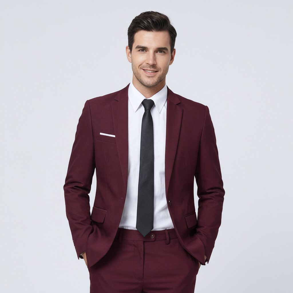 Double-Breasted Suit Set for Men