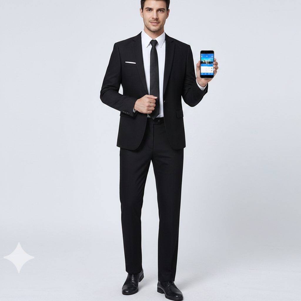 Double-Breasted Suit Set for Men