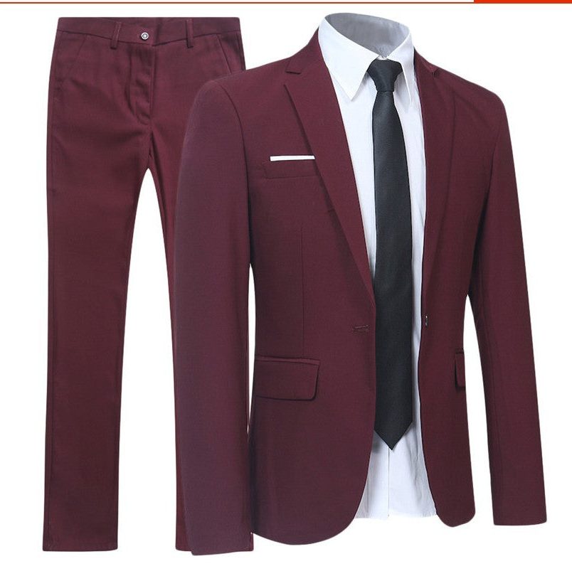Double-Breasted Suit Set for Men