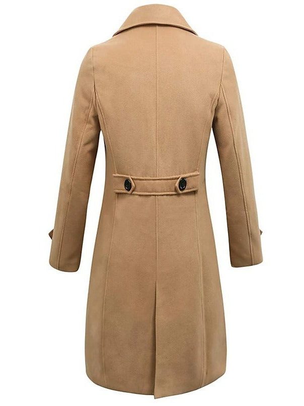 Wool Double-Breasted Winter Overcoat for Men