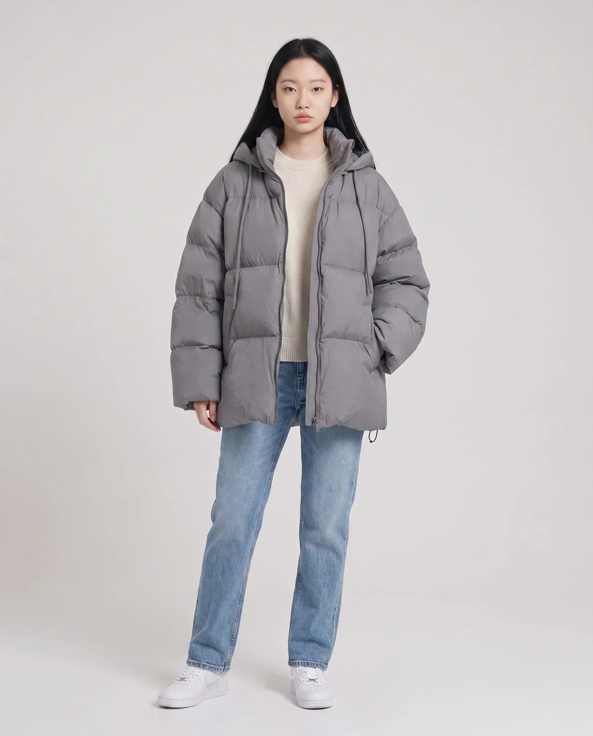 Oversized Hooded Quilted Puffer Jacket